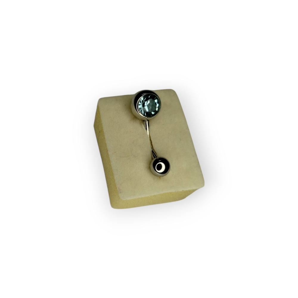 Belly Button Ring Light Blue